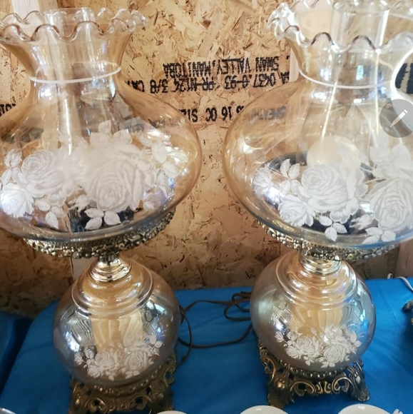 Other - Set of Vintage Hurricane Lamps